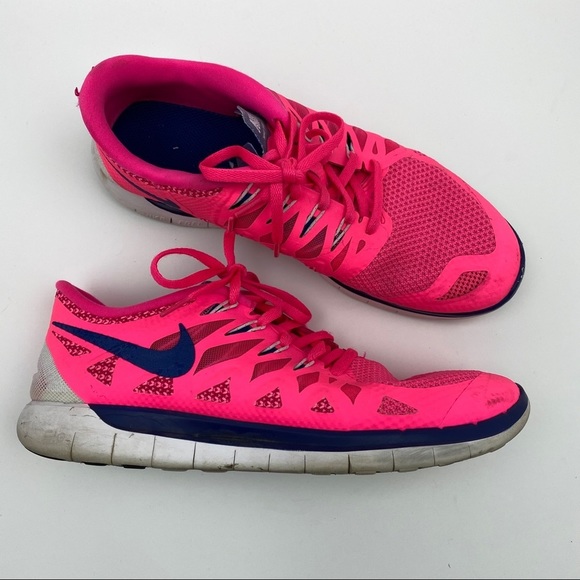 Nike 5.0 neon pink light weight running sneakers - Picture 4 of 10